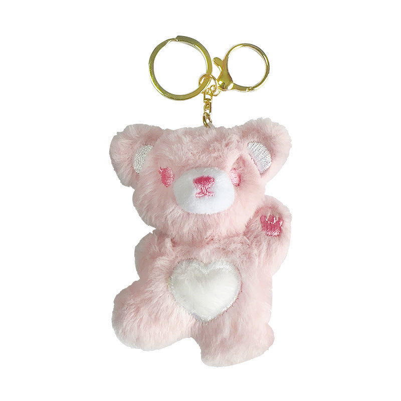 Wholesale Cartoon Love Teddy Bear Plush Keychain